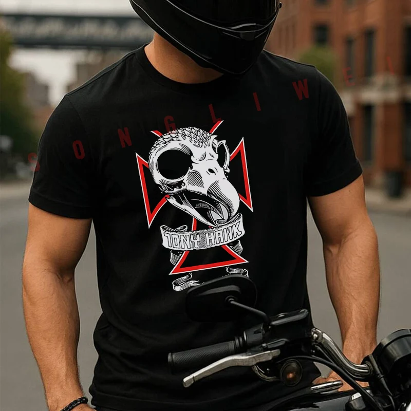 

Shirt Boys White Men's Fashion Moto T-shirt Casual Trendy Tshirts For Summer Comfortable Short Sleeve Tops