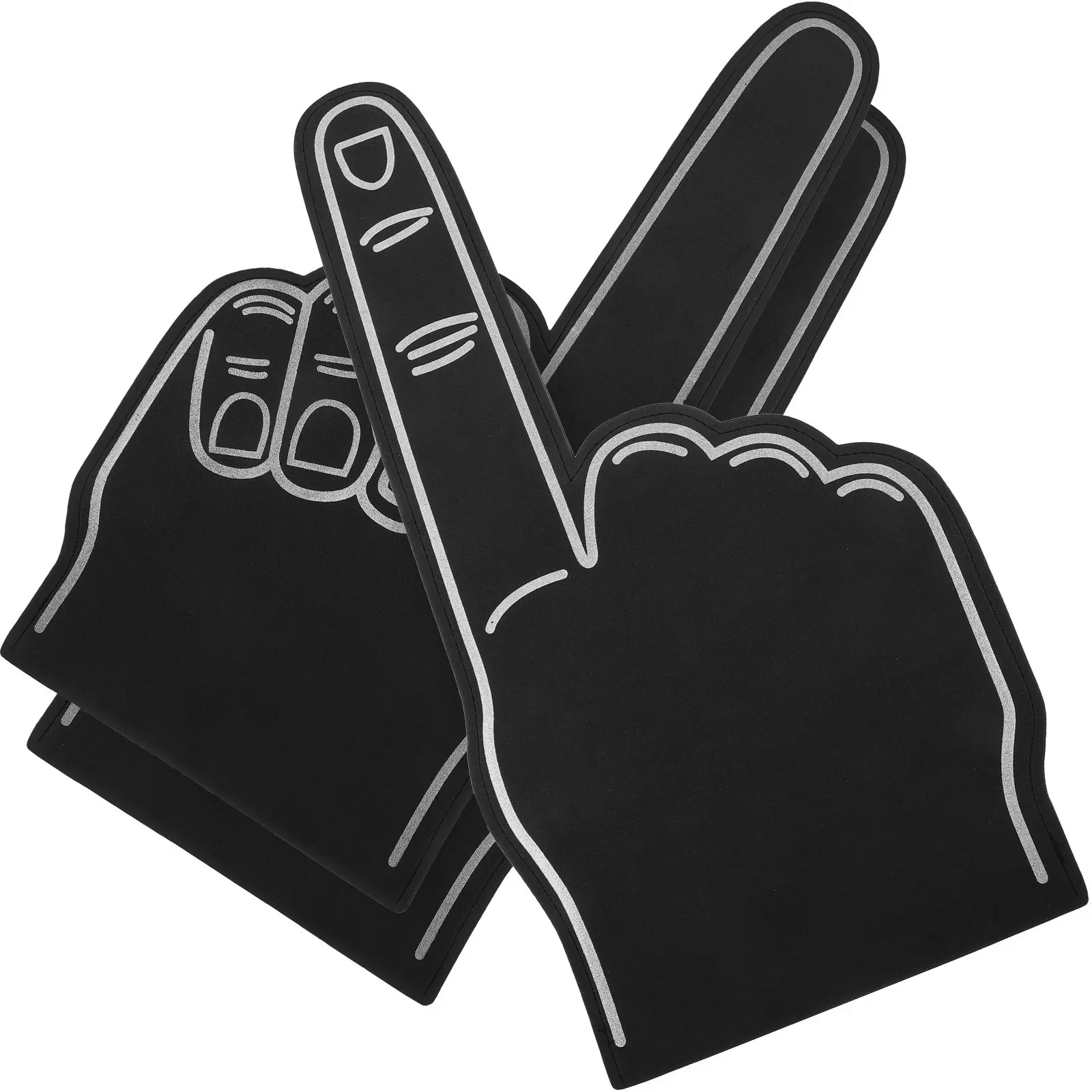 3Pcs Foam Fingers Cheerleading Props Lightweight Soft Reusable Sports Event Party Noisemaker Fan Accessory Cheer Prop for Soccer