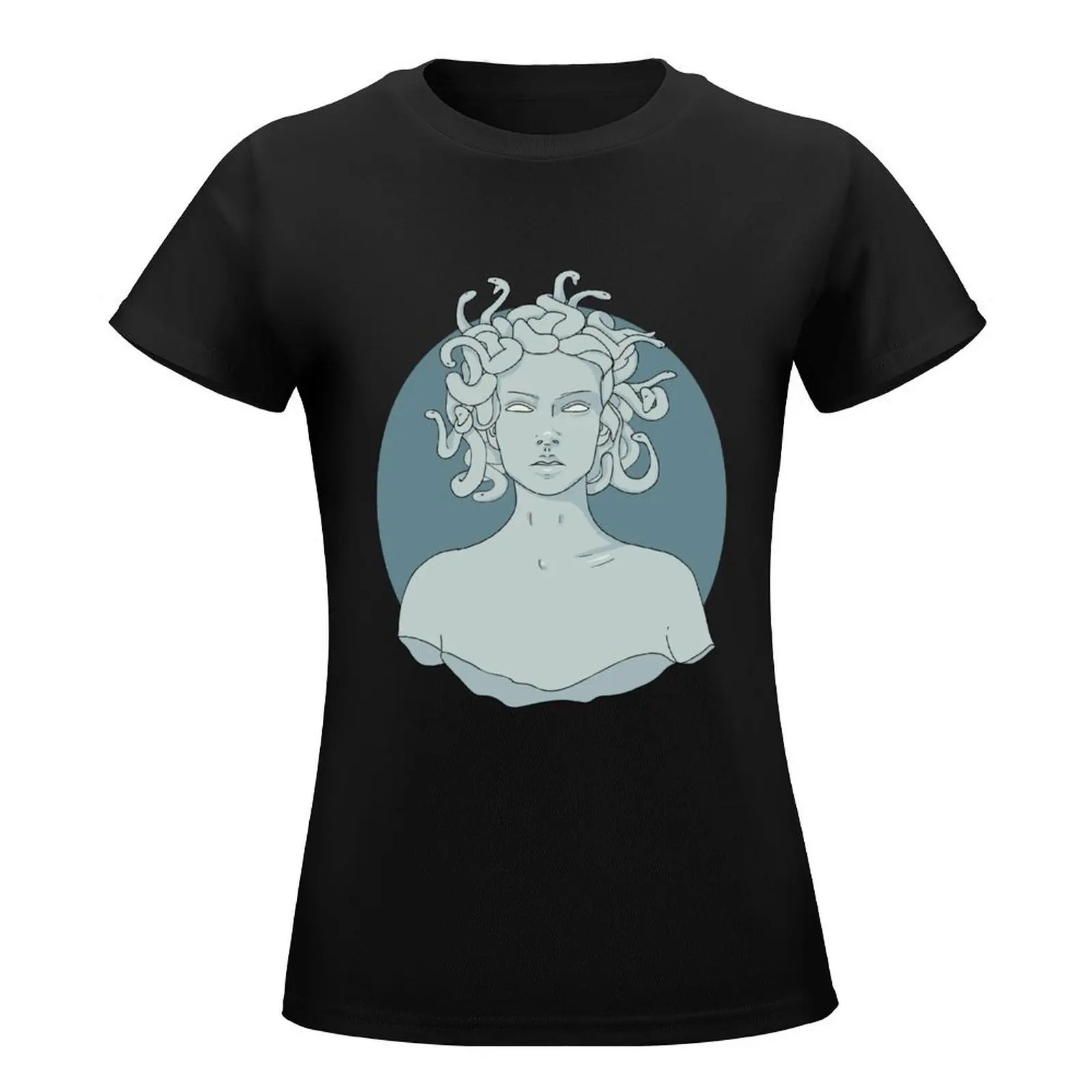 Bust of Medusa T-Shirt Short sleeve tee summer tops Blouse Women tops