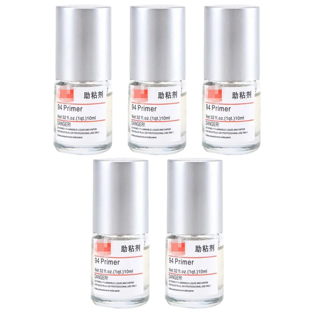

5 Bottles Adhesion Promoter 10ml Enhances Double-sided Tape Automotive Bonding Sealant Plastic Metal Glass Rubber Car Supply