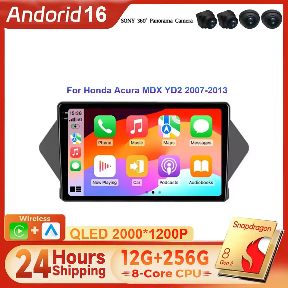 KM-NAVI Global Store Android 16 For Honda Acura MDX YD2 2 2007 2008 - 2013 Car Radio Navigation Player Multimedia Carplay Auto