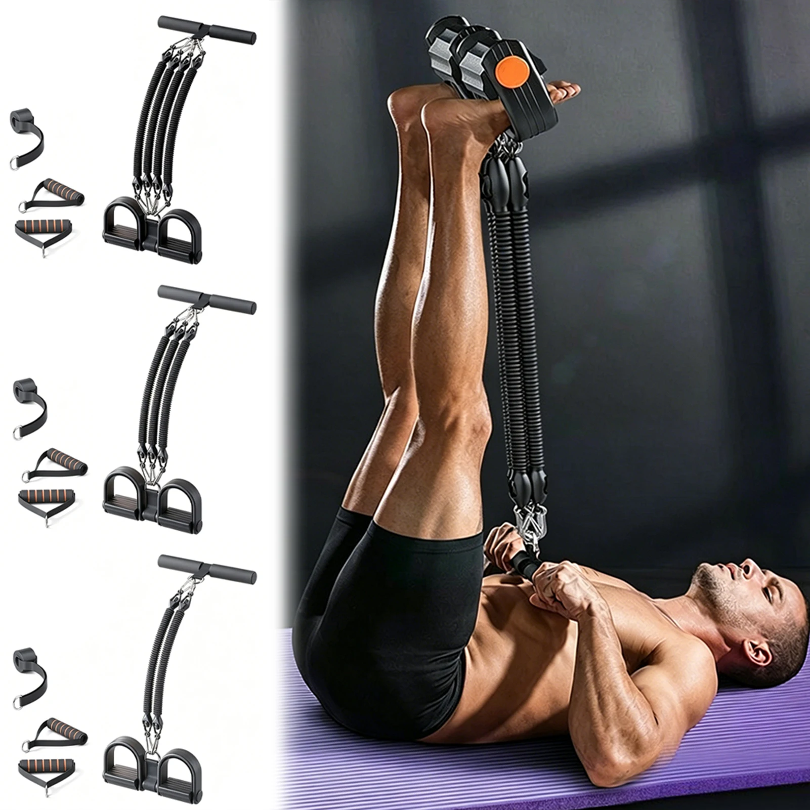 Pedal Resistance Band For Abs Workout High-Elasticity Natural Latex Prevents Snapping Travel-Friendly Hotel Gym