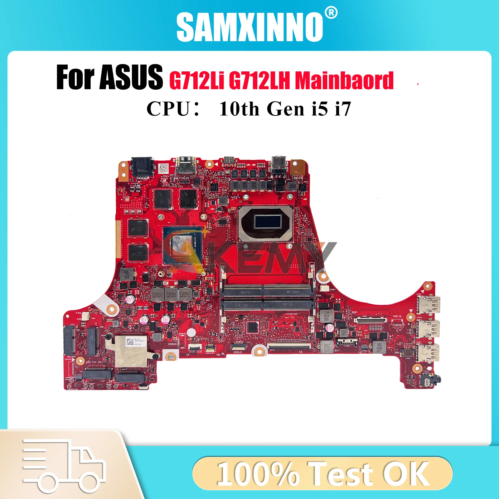 

G712LI Материнская плата для ноутбука ASUS ROG Strix G17 G712Li G712L G712LH Материнская плата для ноутбука 10-го поколения i5 i7 100% тестирование OK stk