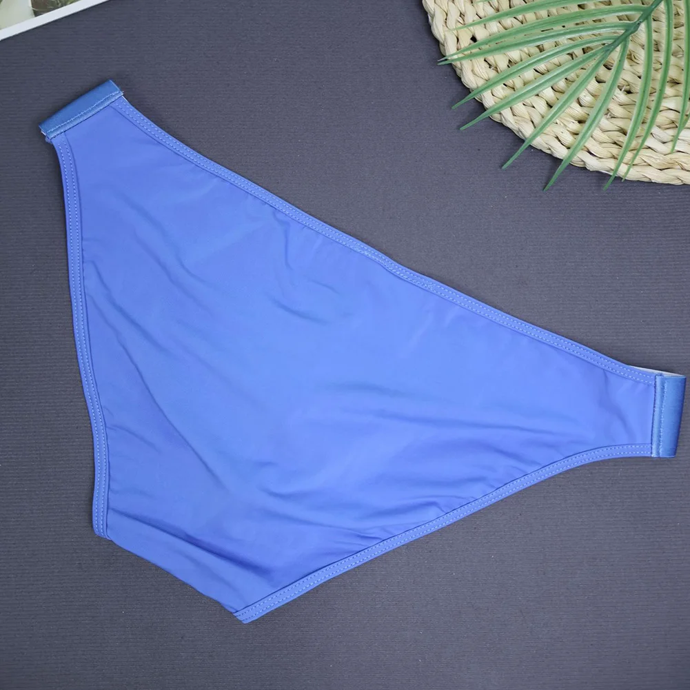 Men Solid Elastic Wide Belt Brief Mens Sexy Underwear U Pouch Underpants High Fork Breathable Panties Soft SleepStretch Lingerie