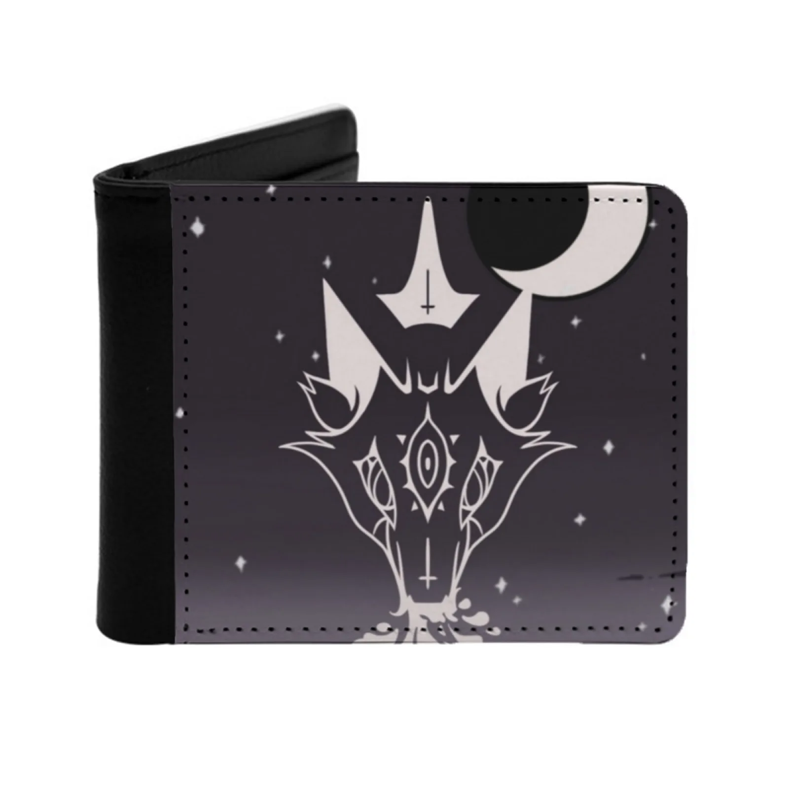 Loona’S 2 Updated Men's Wallet Pu Leather Wallet Multifunction Credit Card Purse Loona Loonie Helluva Fan Art Goth Wolf Cartoon