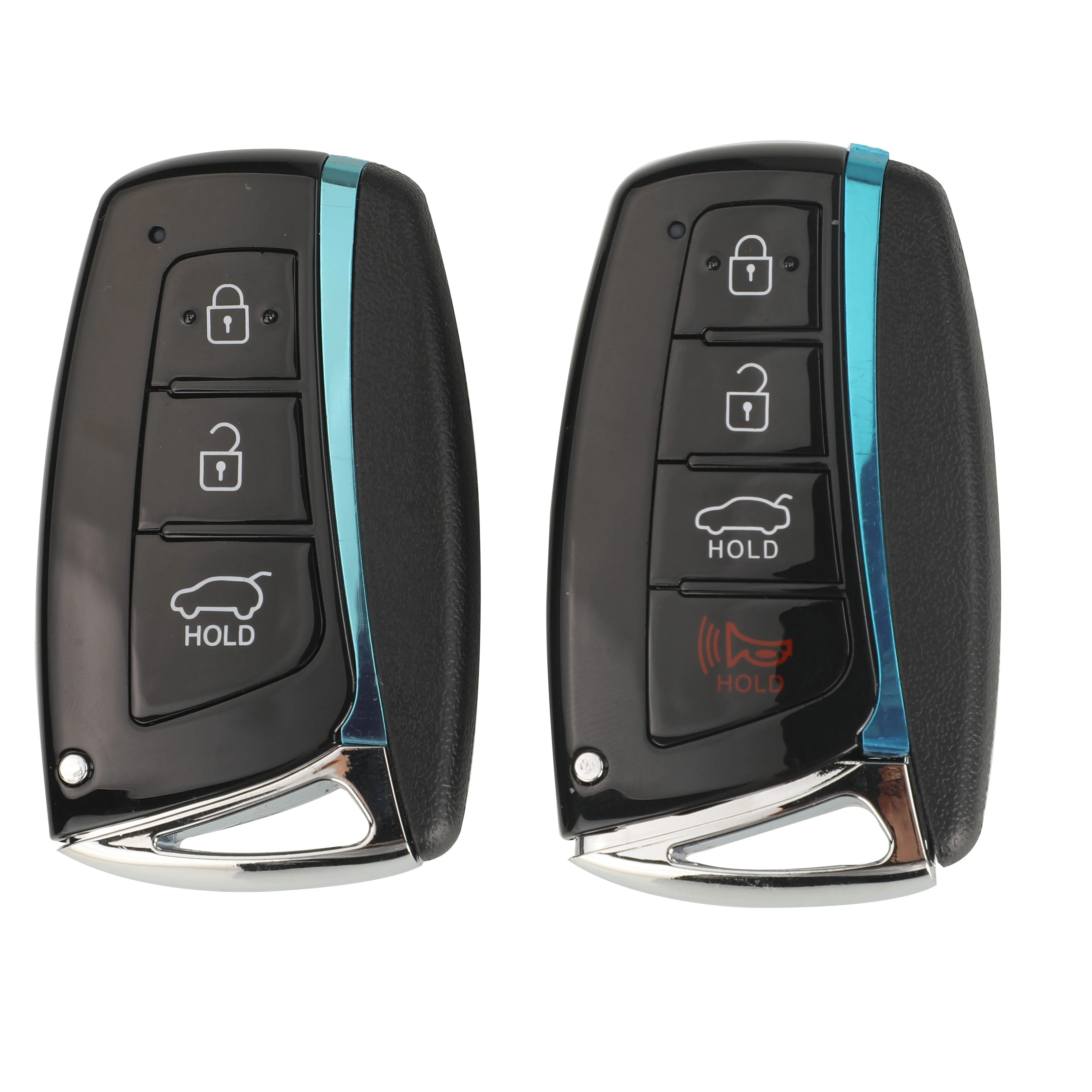 jingyuqin 3/4 Buttons High Quality Smart Key Case For Hyundai Genesis Santa Fe Equus Azera Remote Control Key Shell Smart Fob