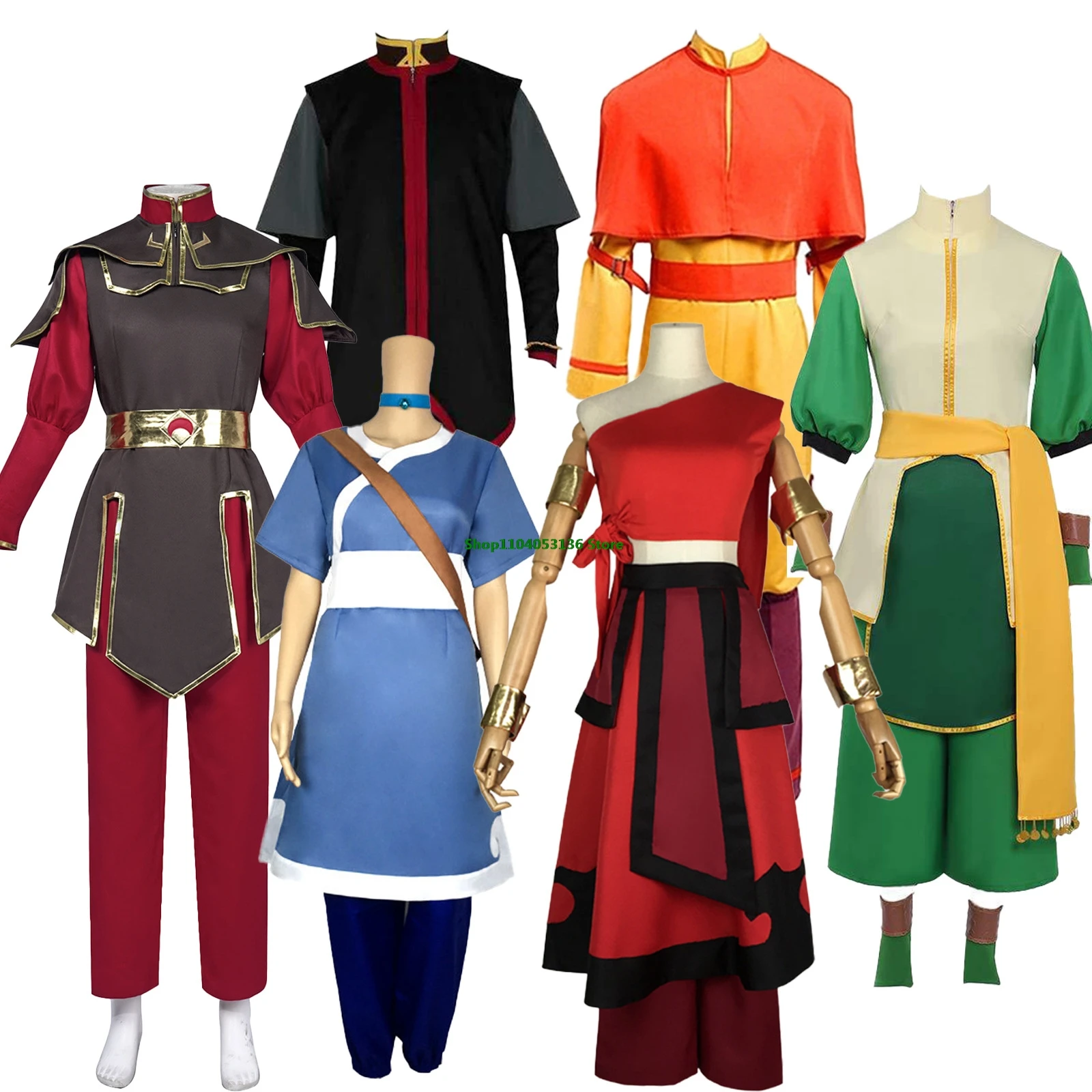 

Avatar The Last Airbender Prince Zuko Princess Azula Mai Cosplay Costume Anime Fire Nation Aang Korra Katara Cosplay Clothes