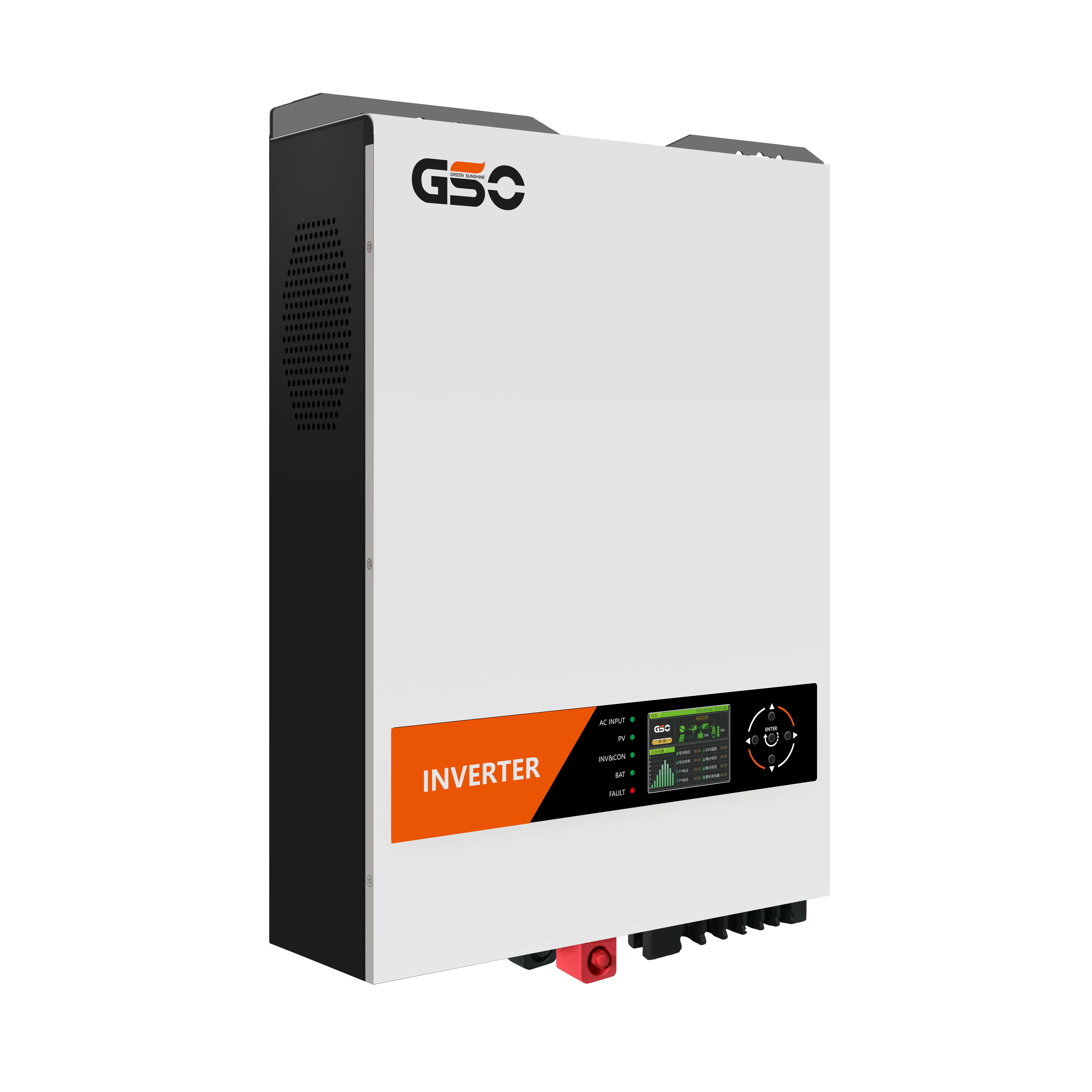 อินเวอร์เตอร์พลังงานแสงอาทิตย์ GSO 1000W 48V อินเวอร์เตอร์ไฮบริดประหยัดเครื่องควบคุมการชาร์จ