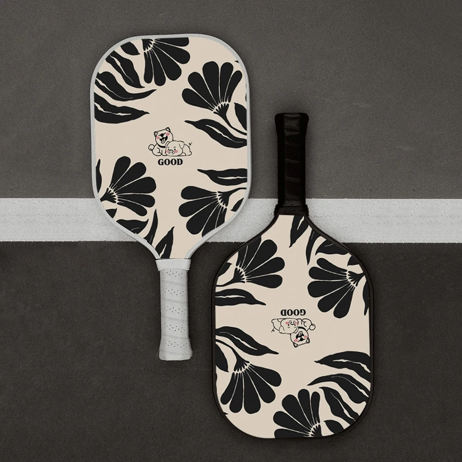 Lucky003 Thermoformed T700 Raw Carbon Fiber Pickleball Paddle Spin Textured Surface With Foam Edge Ergonomic Grip