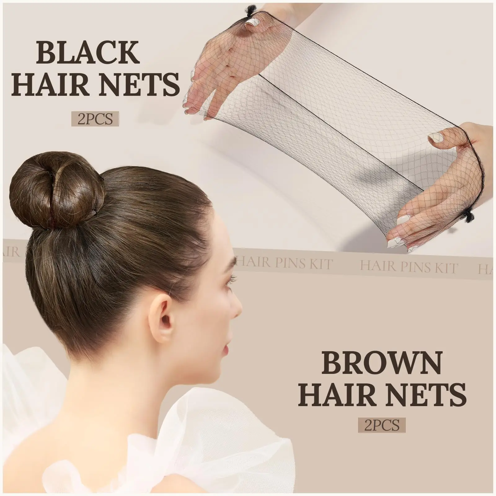 Set di stoccaggio per accessori per capelli da 163 pezzi: strumenti per acconciature portatili fai-da-te all-in-one, kit per capelli per spettacoli di danza