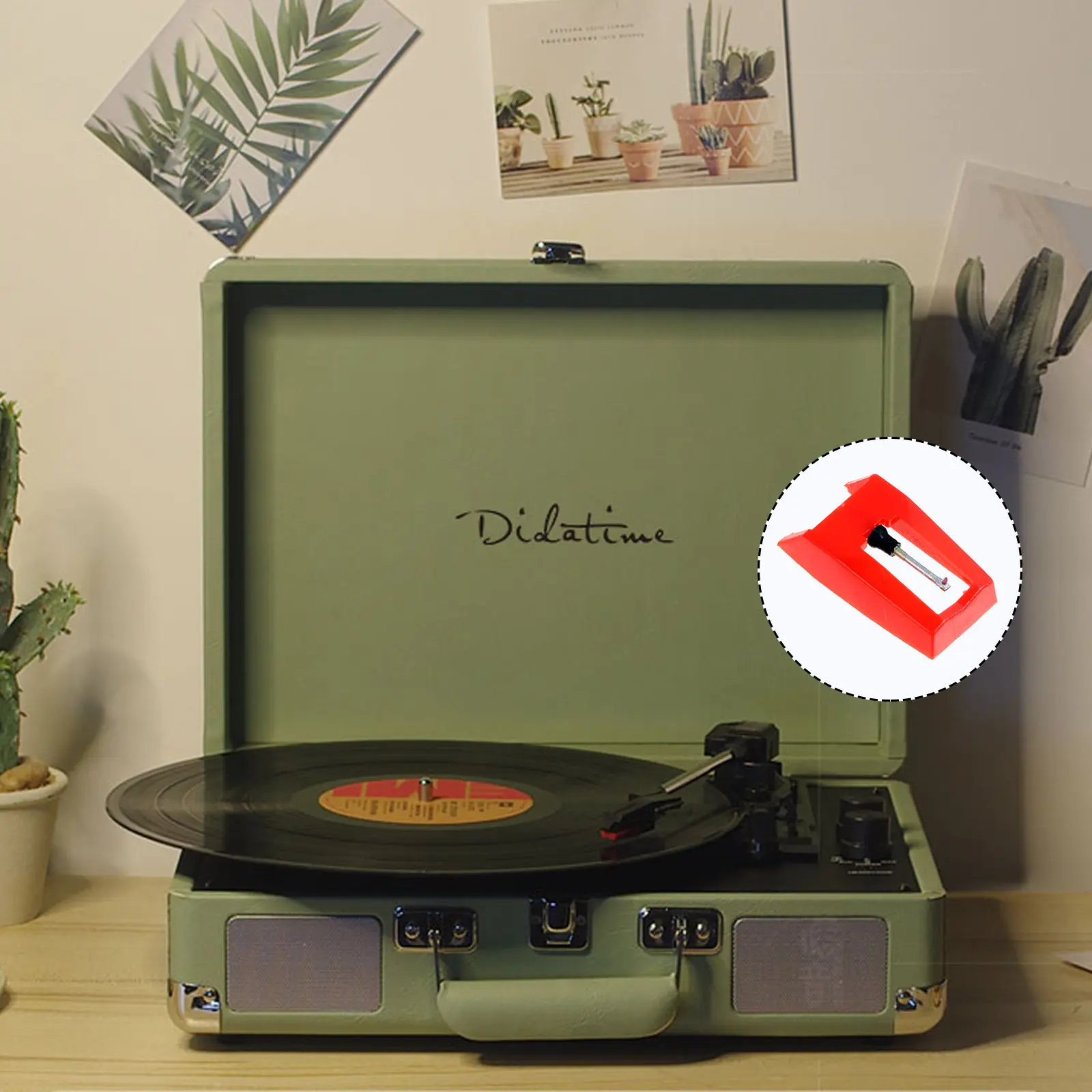 3Pcs Red Gramophone…