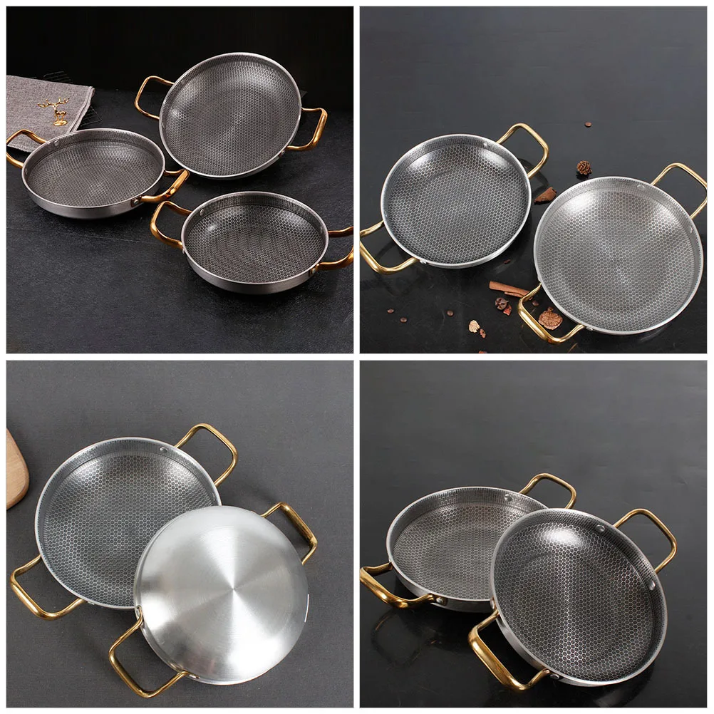 

Thickened Honeycomb Frying Pan Stainless Steel Non Stick Skillet For Gas Electric Induction Lightweight Kitchen Cookware