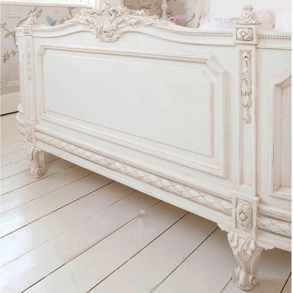 French fashion high-end carving craft bedroom solid wood antique royal bed custom furniture