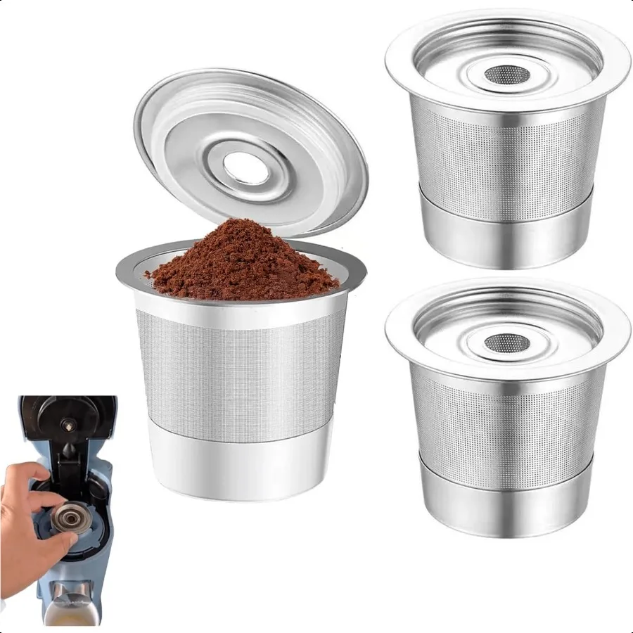 

3 Pack Reusable K Cups and Coffee Pods for Ninja Coffee Maker PB051 CFP101 PB041304 Stainl Steel K Cups Coffee FiltersCompatibl