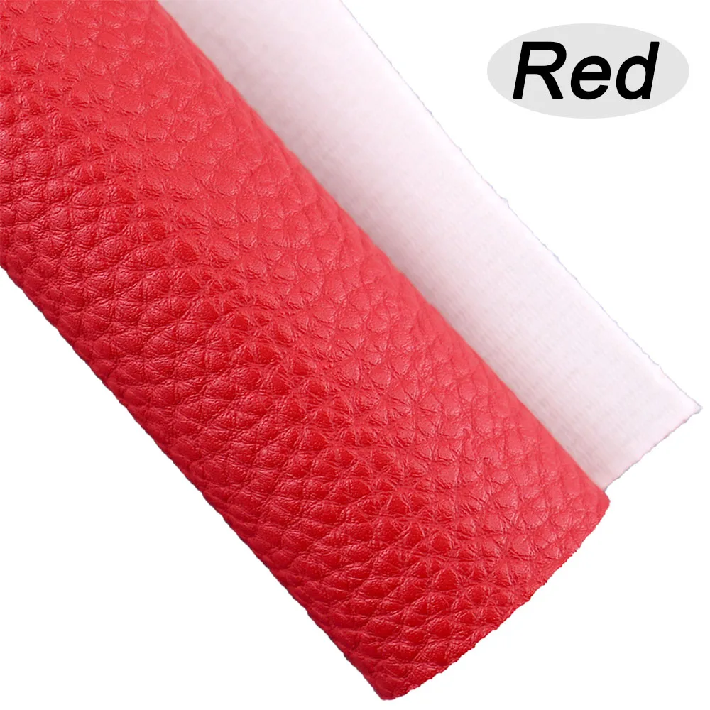 Black White Lichee Litch Faux Synthetic PU Leather Fabric For Earring Sewing Bows Craft DIY H0310