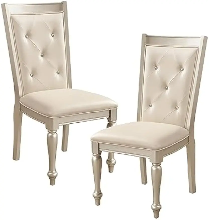 Homelegance Celandine Dining Chair(Set of 2), Pearl White