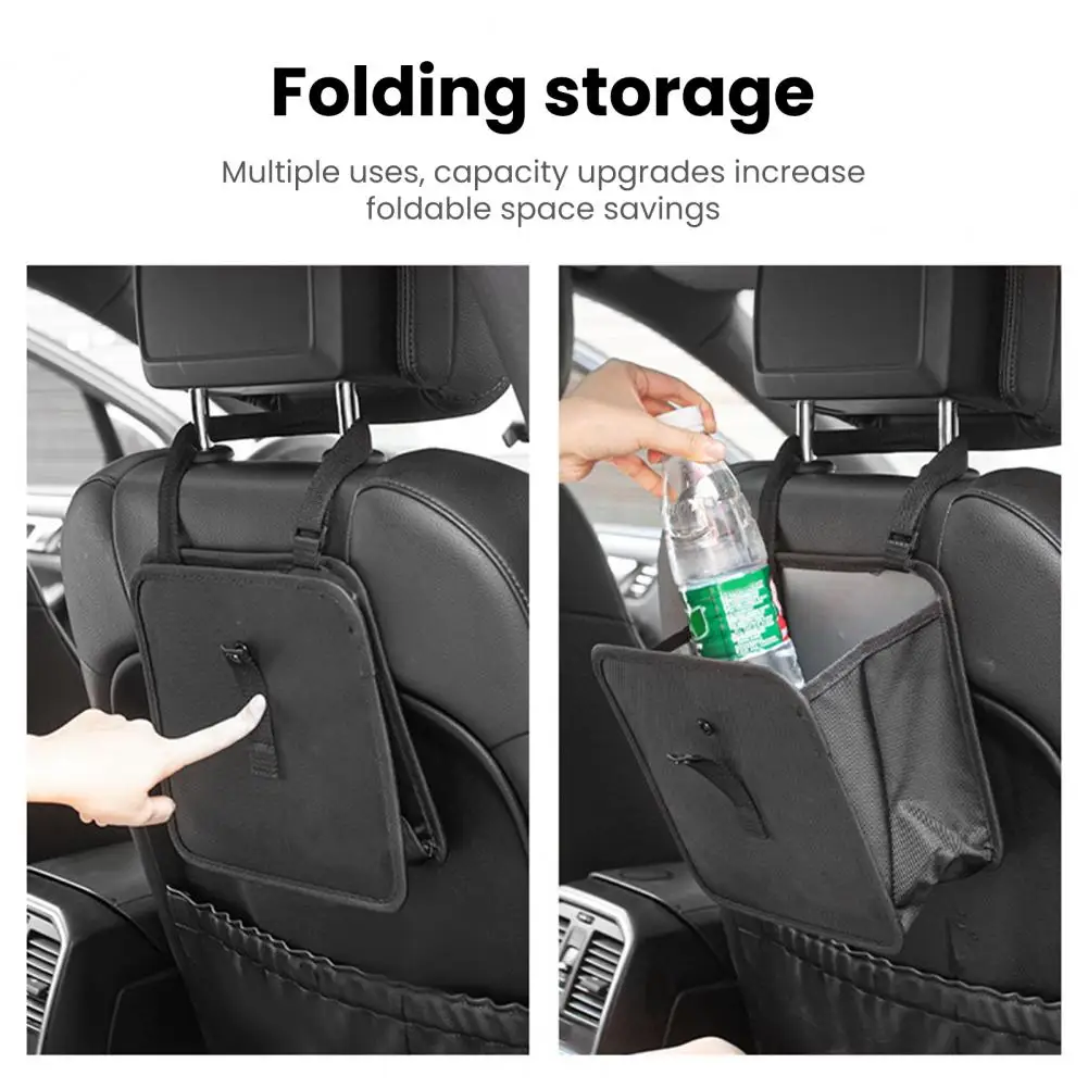 Car Garbage Bag Auto Portable Leakproof Garbage Bag Portable Car Back Seat Trash Multifunctional Organizer with Adjustable