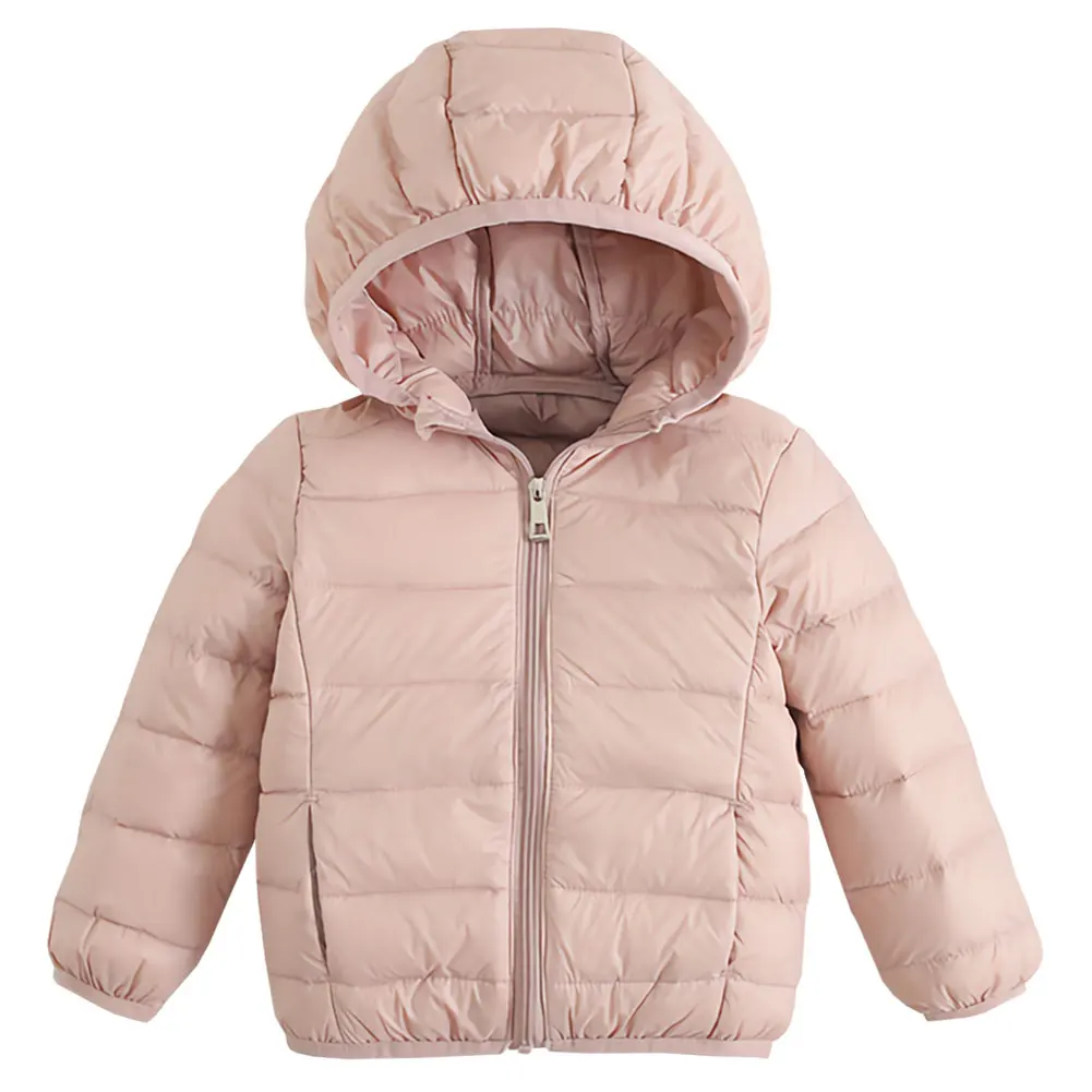

Детский пуховик, зимнее пальто на белом утином пуху для мальчиков, легкое теплое простое пуховое пальто для девочек, верхняя одежда с капюшоном ярких цветов
