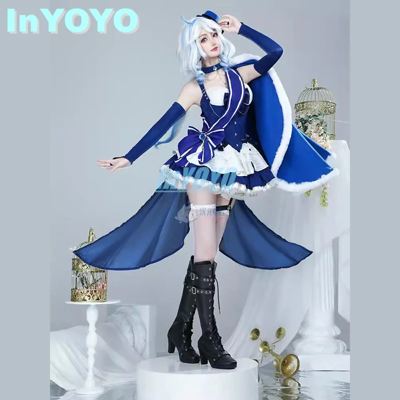 

InYOYO Furina Cosplay Costume Genshin Impact Game Suit Focalors Gorgeous Dress Uniform Women Halloween Carnival Party Outfit New