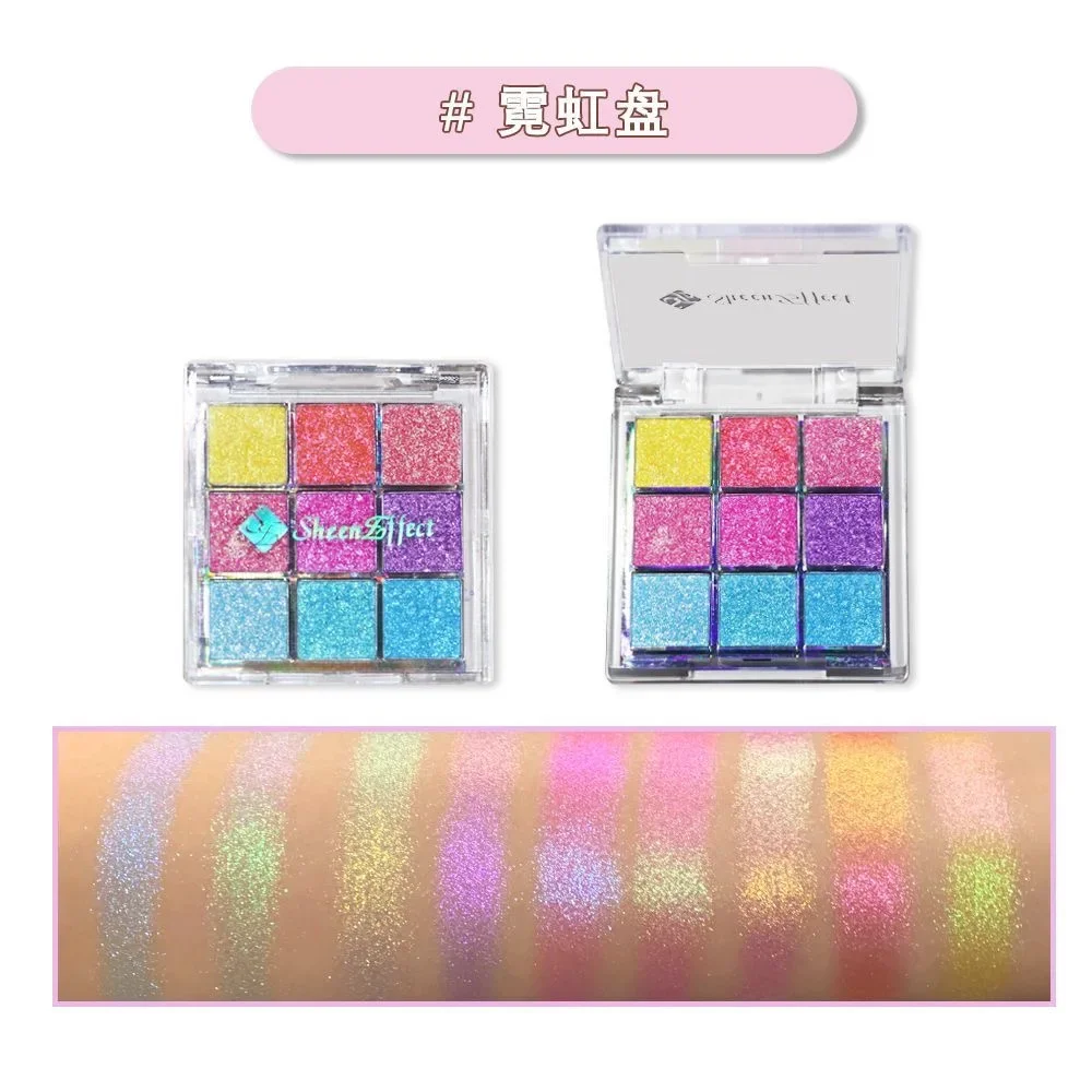 Sheeneffect 9 paleta de sombra, camaleão matte pearl eyeshadow