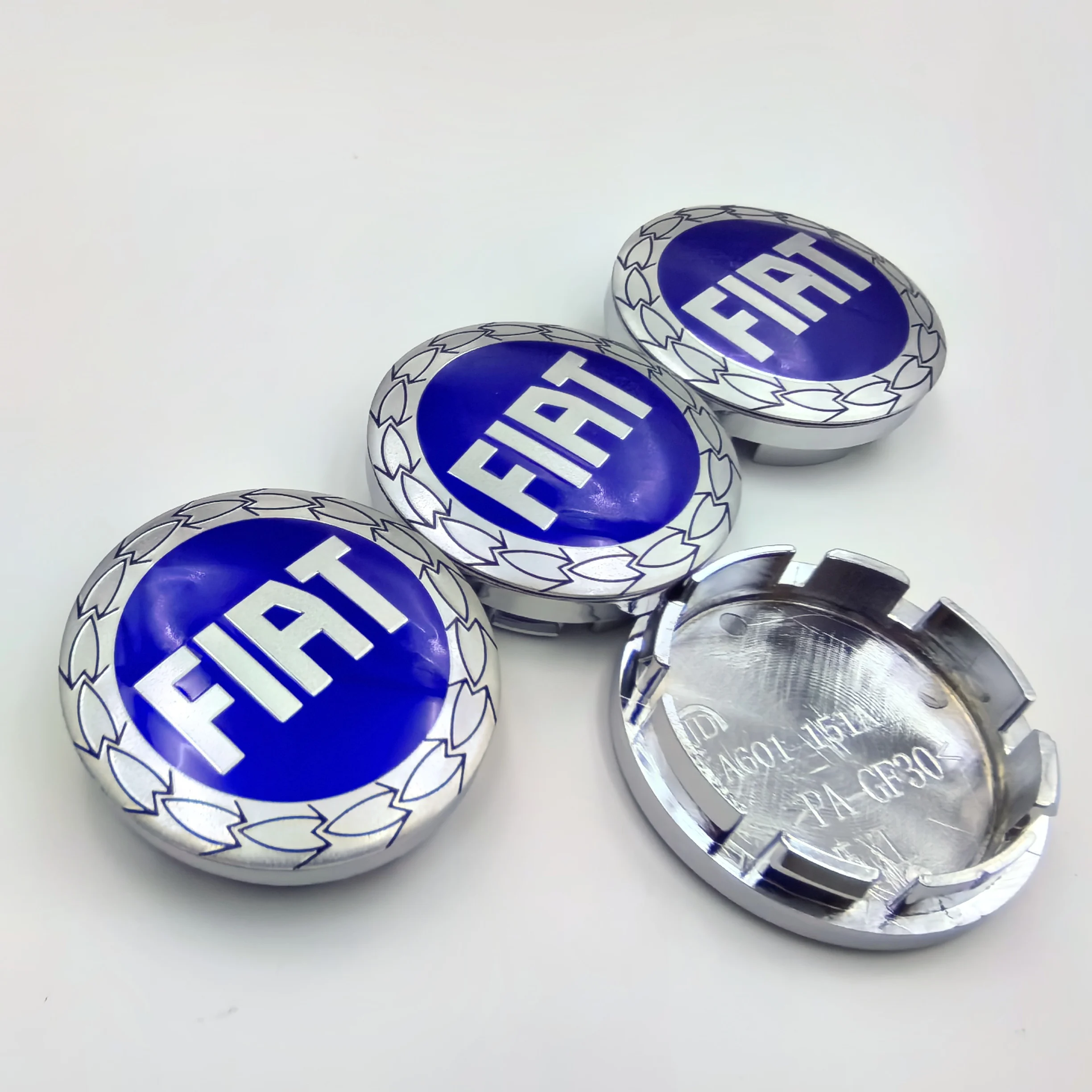 4 Uds. Logotipo 3D de 56mm emblema de coche tapacubos de centro de rueda llanta automática reacondicionamiento insignia a prueba de polvo cubre accesorios de estilo para FIAT