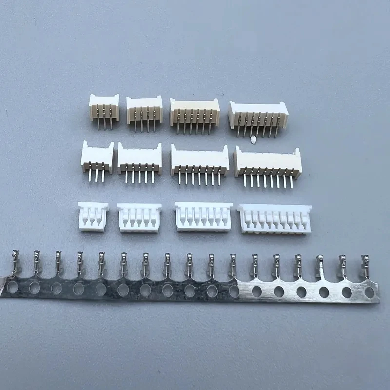 50pcs MICRO JST 1.25 2/3/4/5/6 pin connector 1.25MM PITCH Horizontal Straight pin header / Housing / terminal 1.25-2p/3p/4p/5p