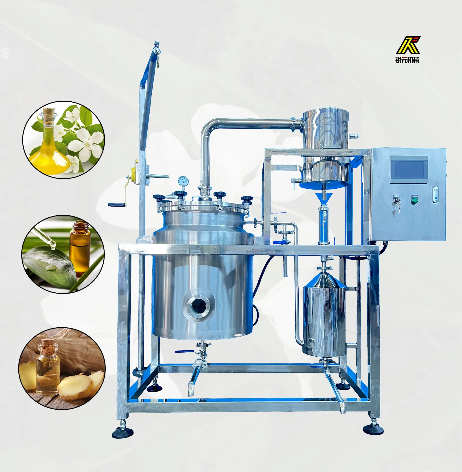 MAF  essential oil distiller lemongrass 50 liter essential oil distiller essential oil  equipment herbal 100L