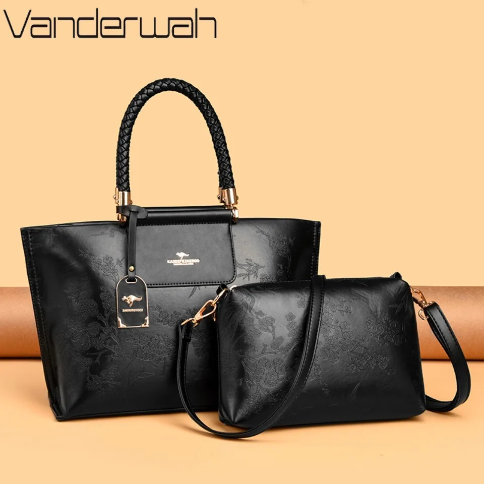 Women Luxury Large Capacity Shoulder Crossbody Bags Retro Embossed Pattern Soft PU Leather Handbag Tote Bag Ladies Commuter Bag