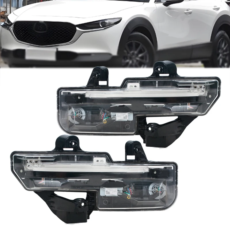 

Car Daytime Running Light For Mazda CX30 CX-30 2019-2023 Fog Lamp LED DRL Headlight DFR5-51060 DFR5-51070