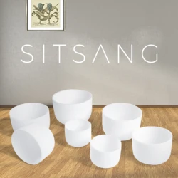 SITSANG  6-12 Inch Crystal Singing Bowls Set of 7 pcs Random Note for Yoga Relaxed with Heavy Carry Case