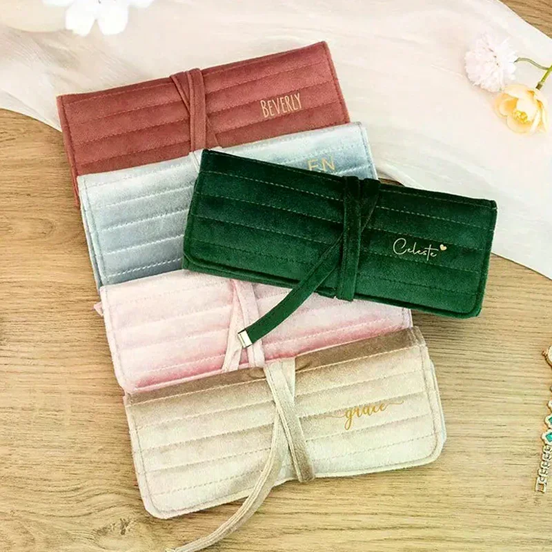 

Velvet Jewelry Bag Dark Green Earrings Storage Bag Jewelry Storage Bag Compact For Home Display Gift