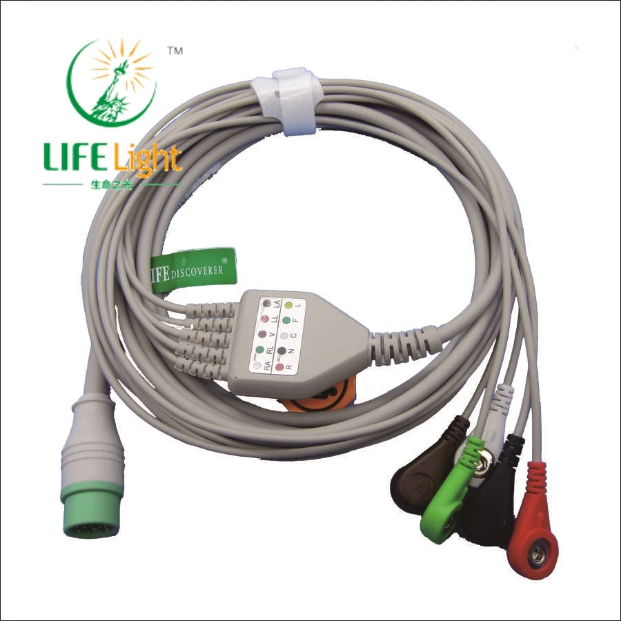 

Compatible with b*iocare IM12 Patient Monitor, 3/5 Lead Wire with Clip/Snap, ECG EKG Cable, ECG Data Monitoring Workstation