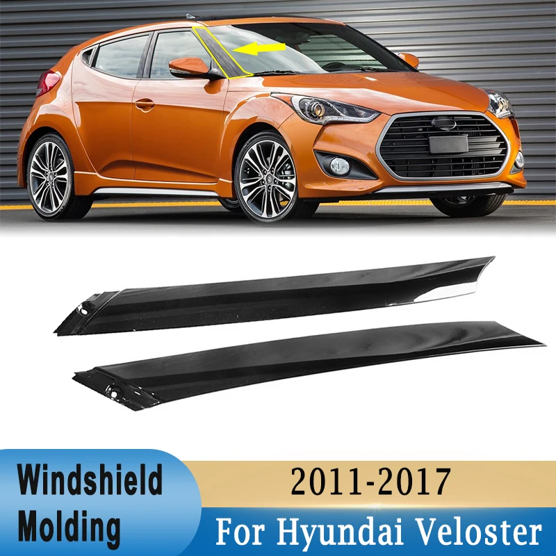 

Молдинг лобового стекла, накладка на левую и правую передние стойки (A-стойки) для Hyundai Veloster 2011-2017, артикулы 86170-2V000, 86180-2V000