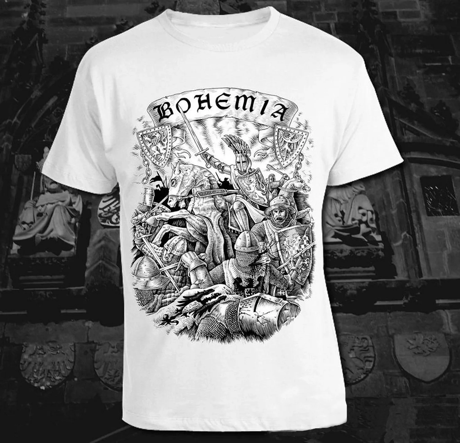 Bohemian King Premysl Otakar II. Union of Slavic Mens T-Shirt. Summer Cotton Short Sleeve O-Neck Unisex T Shirt New S-3XL