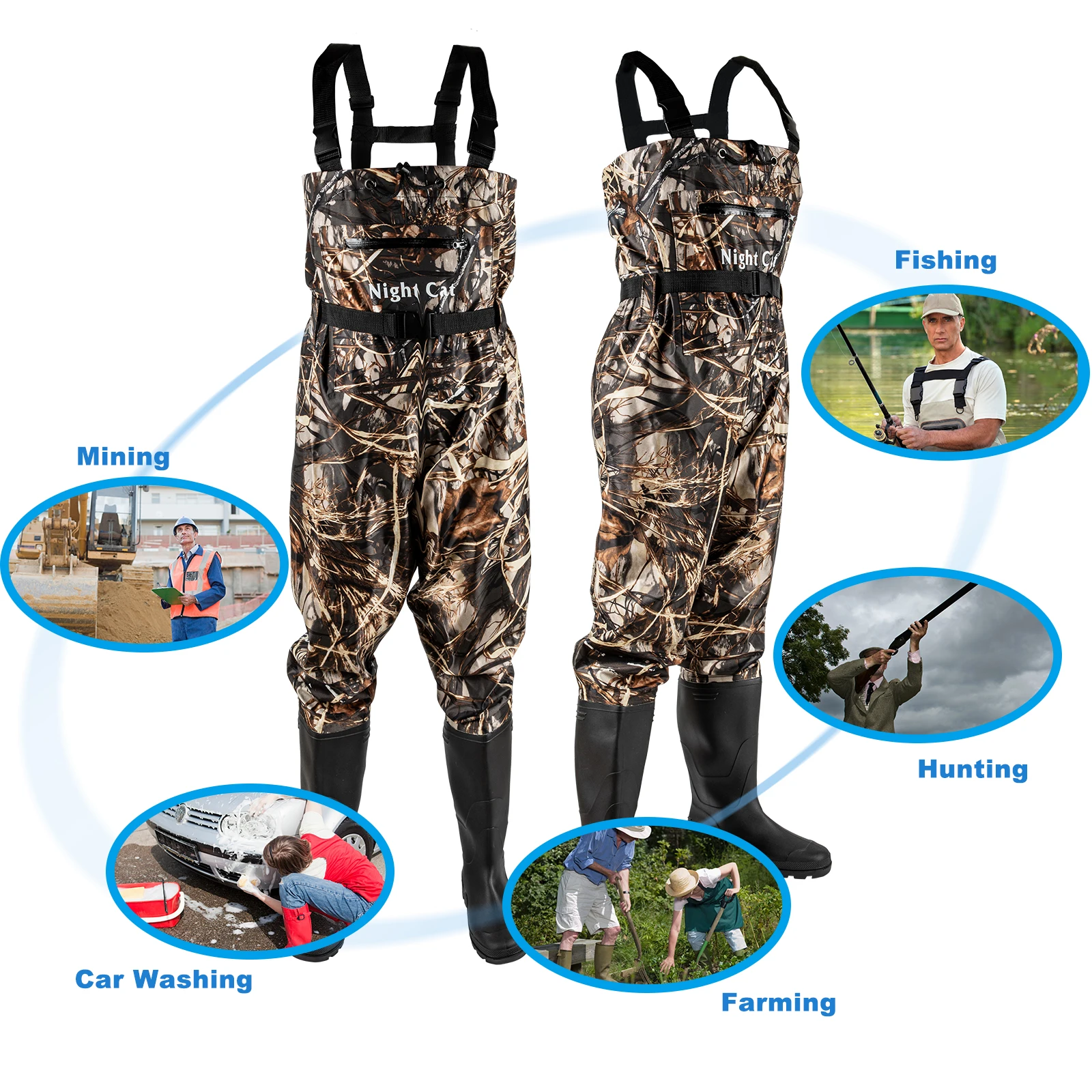 Imagem -04 - Nylon Impermeável e Pvc Waders para Pesca Chest Wader para Homens Caça Bem