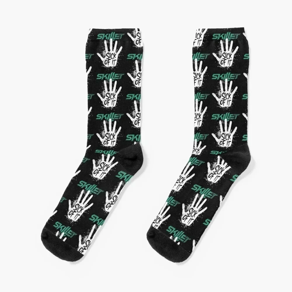 

Skillet Sick Of It Socks happy anime Stockings compression hockey Socks For Man Women's