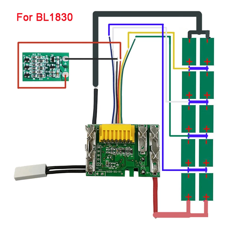 1PCS Circuit Board PCB/LED For Makita 18V 3 6 9Ah Bl1830 Power Tool Lithium Battery Protection Circuit Board