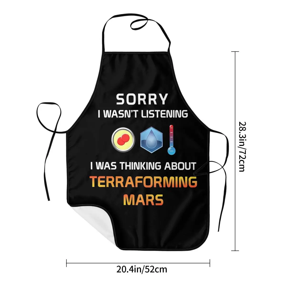 Focused Terraforming Mars Player Apron Chef Cooking Cuisine Tablier Waterproof Bib Kitchen Cleaning Pinafore for Women Men