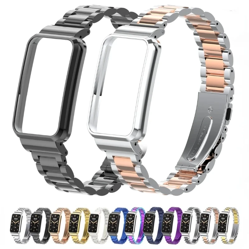 

Metal Strap+Case for Xiaomi Mi Band 7 Pro Stainless Steel Bracelet Replacement Miband 7 Pro Wristband Correa for Mi Band 7 Pro