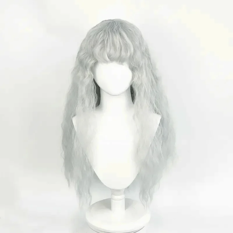 Gioco Anime Berserk Parrucca Cosplay Griffith Argento Grigio Ricci Capelli simulati Seta ad alta temperatura Festival Party Ball Parrucche da donna