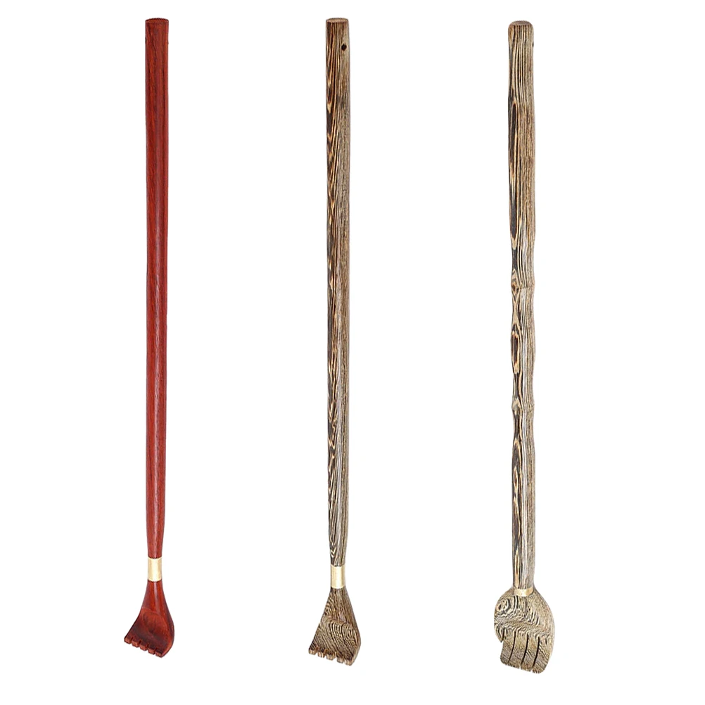 

3pcs Back Stick Wood Long Handle Scratchers for Elderly Body Scratching Tool Shoulder Relaxation