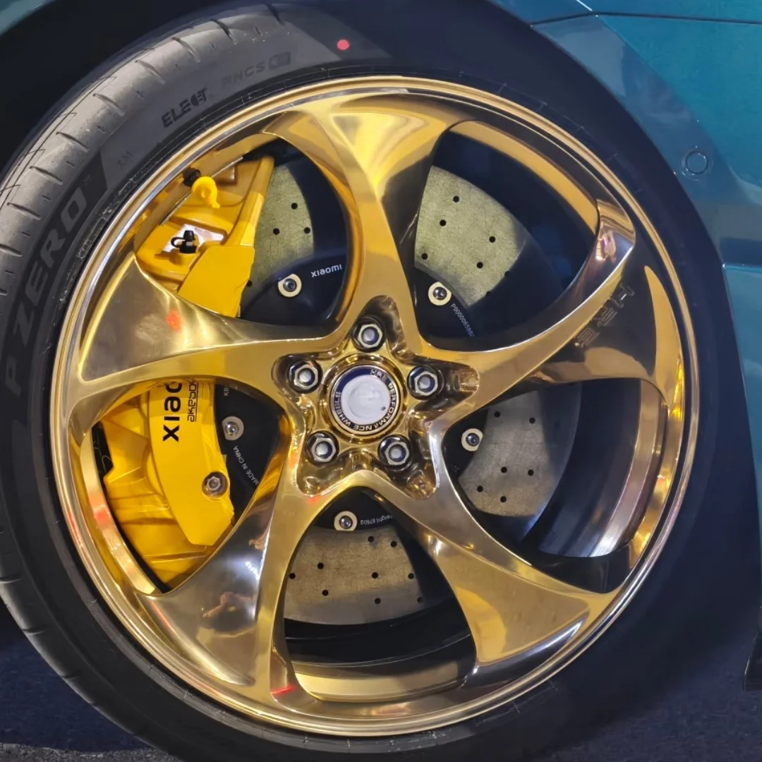 *for17 18 19 Inch Passenger Car Rims Hubs  for Mercedes-Benz BMW Audi Models 5X112 5X114.3Forged Golden Wheel Hub