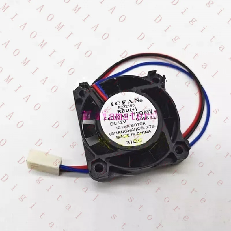FR   for ICFAN F4010AN-12QAW 4010 DC12V 0.09A 40*10MM 3-Wire Silent Cooling Fan