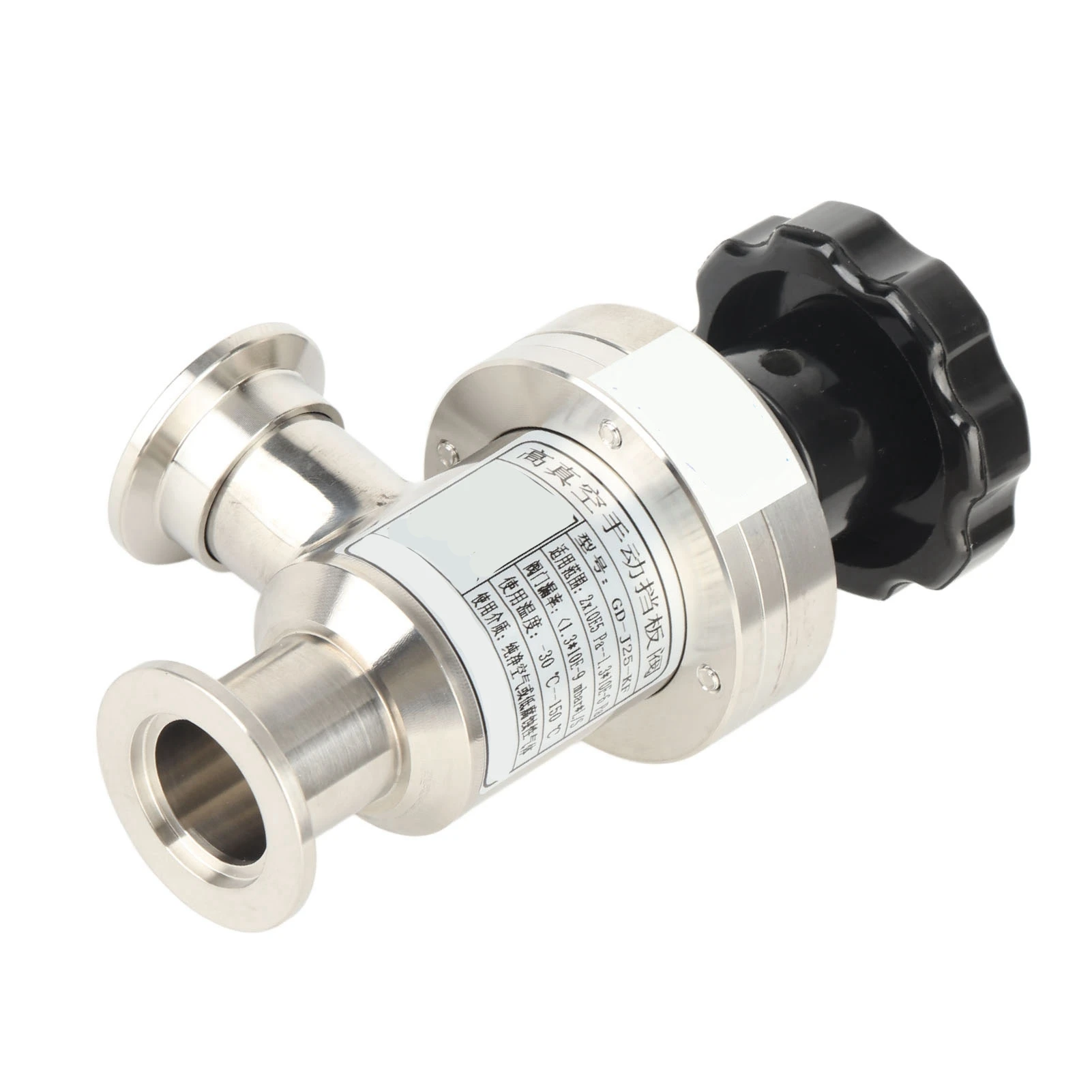 Bellow Isolation Valve Valve KF25 304 Stainless Steel High Vacuum Manual Right Angle Bellow Isolation Valve