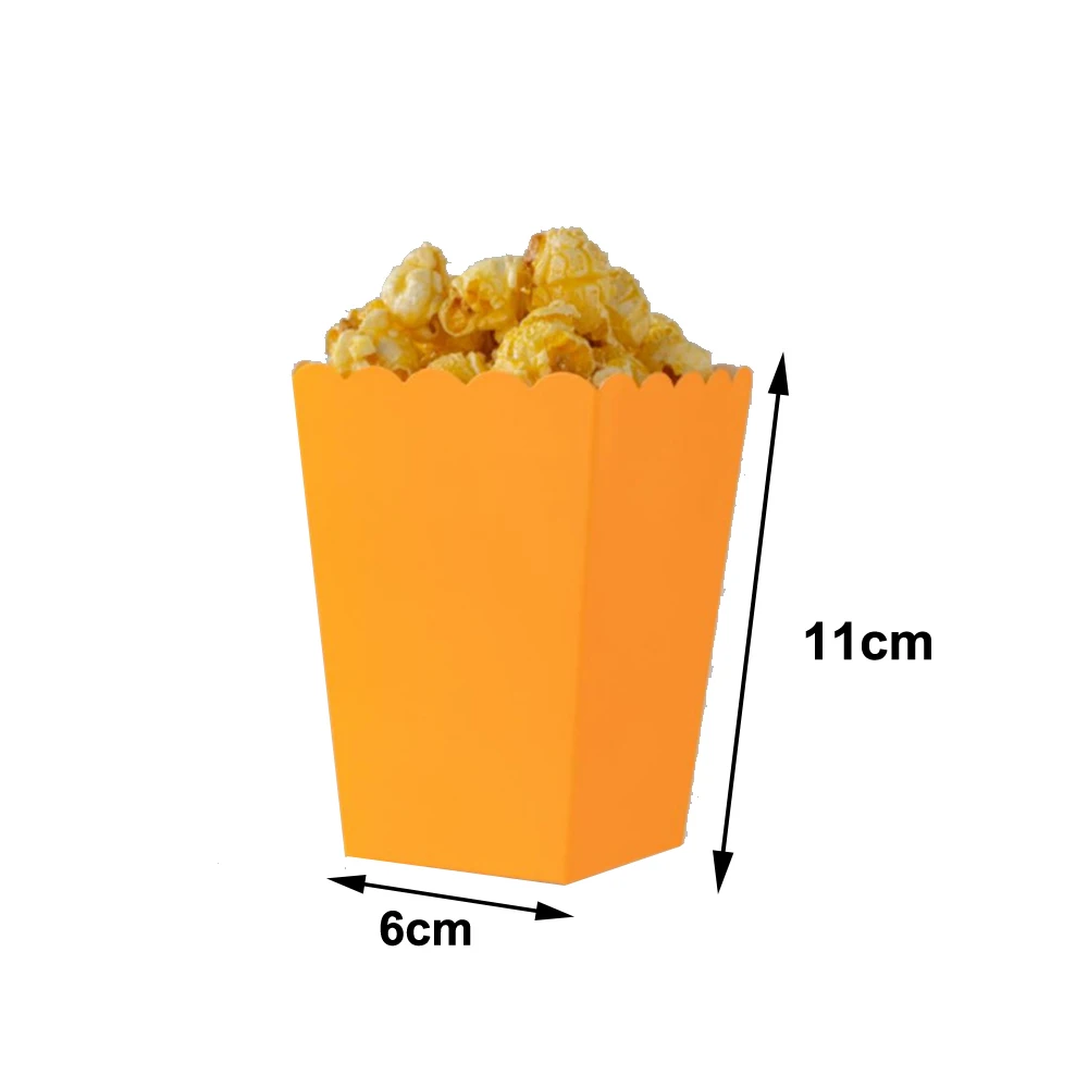 Neon Color Paper Popcorn Boxes 60pcs