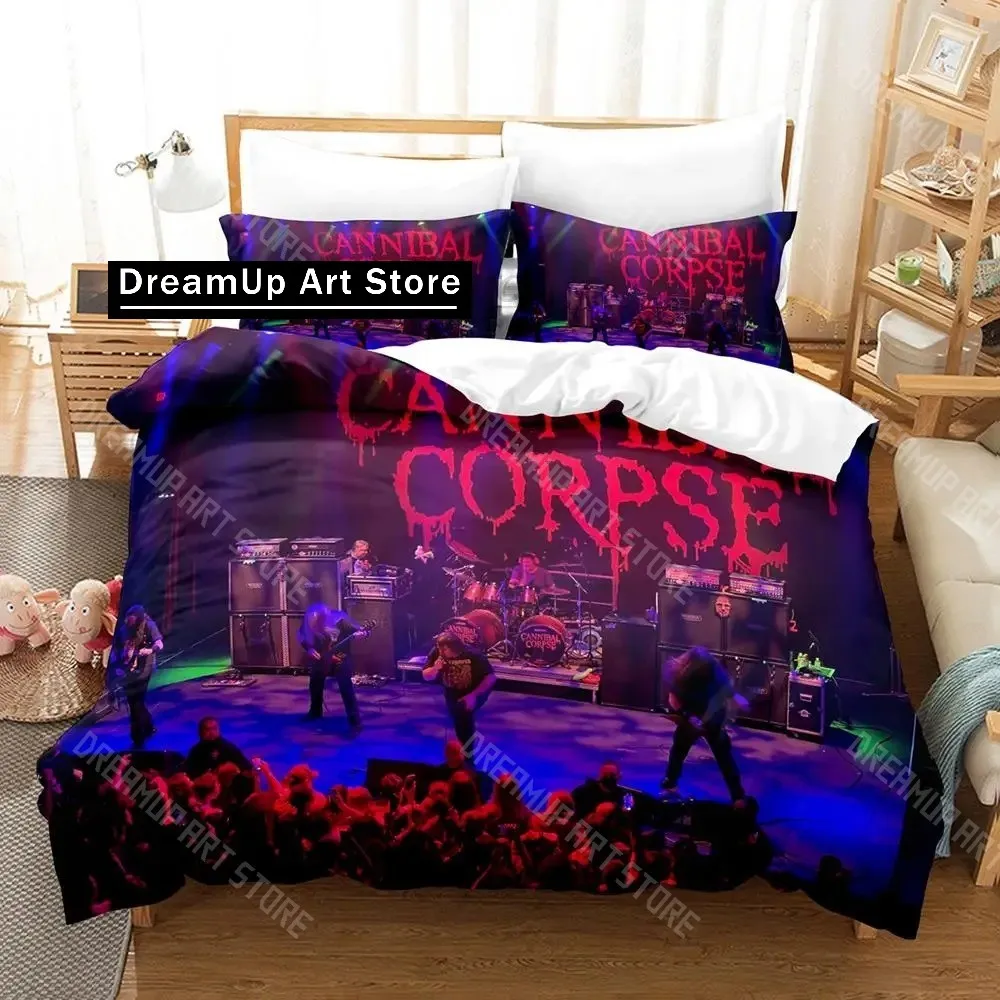 3D Printed CANNIBAL CORPSE Band Bedding Set for Boys Girls Duvet Cover Pillowcase Twin Queen King Full Single Double Sizes