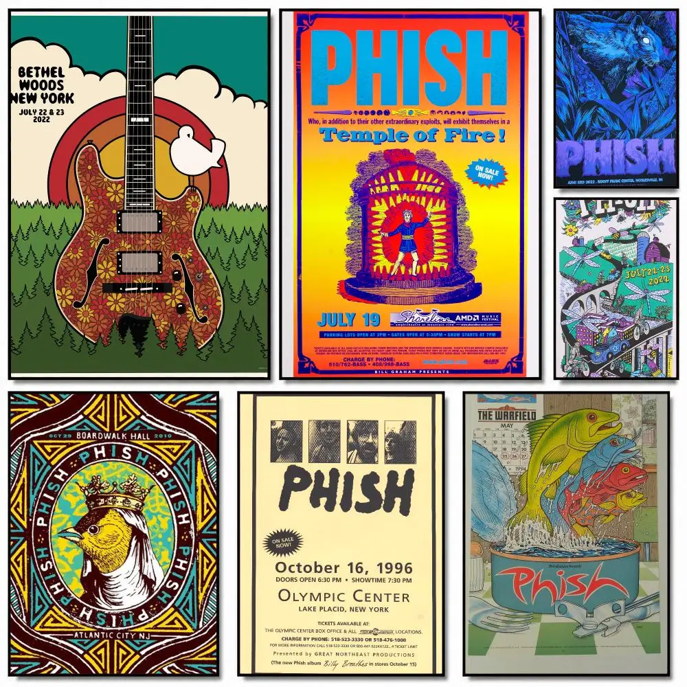 band P-Phish-H Painting Calligraphy Artwork for Home Bedroom Office Wall Decoration Gift