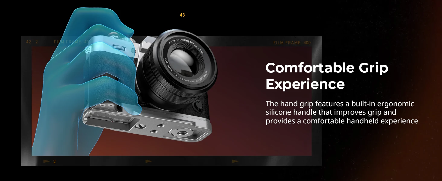 SmallRig X-T30 II L-förmige Montageplatte mit Silikongriff für FUJIFILM X-T30 / X-T30 II / X-T30 III, mit Verschlussknopfkappe 5664 – Detail 4