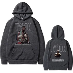 König Mike Tyson doppelte Männer und Frauen mit bedruckter Kapuze, Vintage Sweatshirt, große Herren -Hoodies, coole Streetwear 6 Hauptverkaufs -Sweatshirt -Box - №2