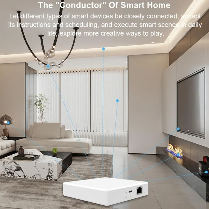 

Homes Control Center Matter Intelligent Wire Hub Gatewasy Offering Intuitively App Management Multiple Scenario Modes F19C